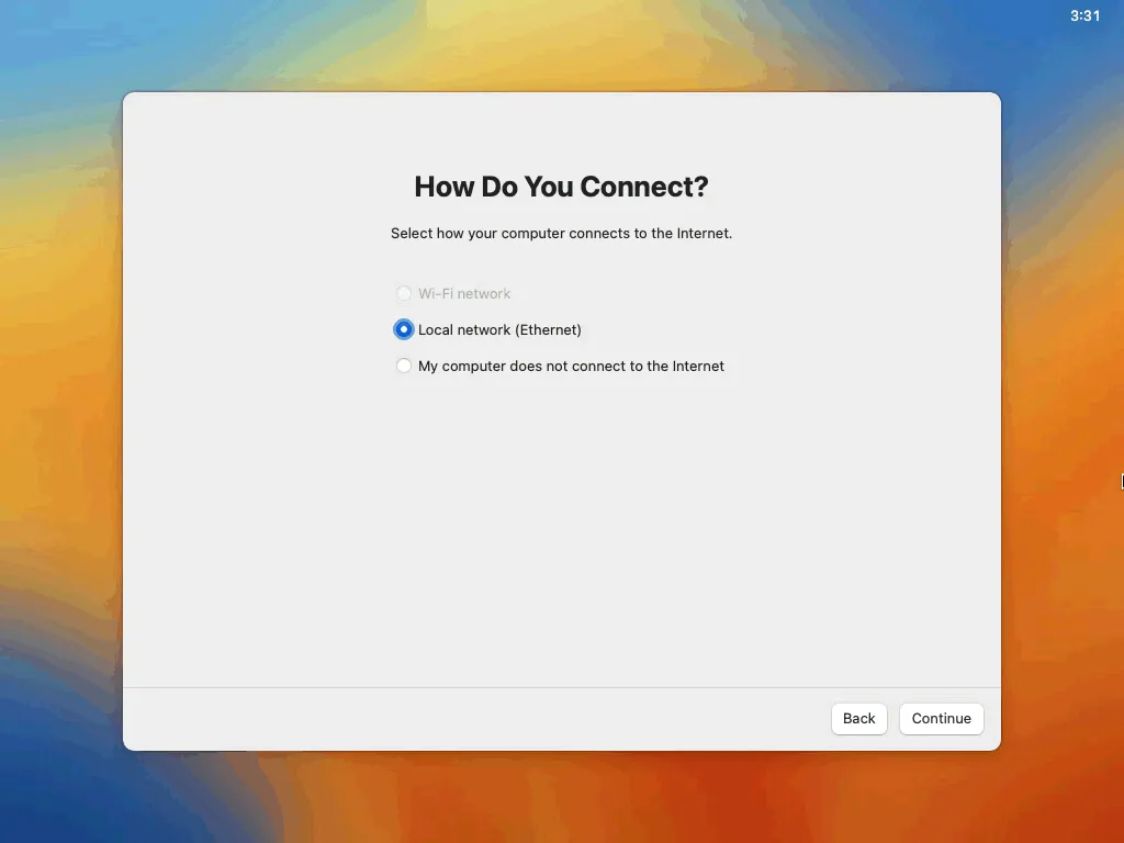 Se ha producido un problema de red al instalar macOS en VMware vSphere