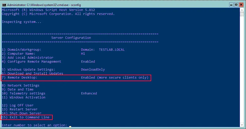 Enabling Remote desktop to run PowerShell commands on a Hyper-V host