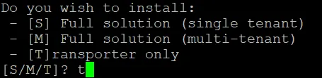 Instalación de Transporter sólo con el instalador NAKIVO para Linux