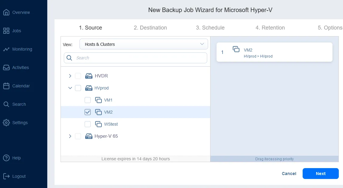 Los backups de VM hechos a tiempo pueden ser útiles durante la recuperación ante desastres de Hyper-V.