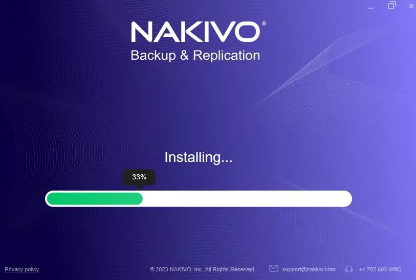 Installing the NAKIVO solution with the Director in Windows