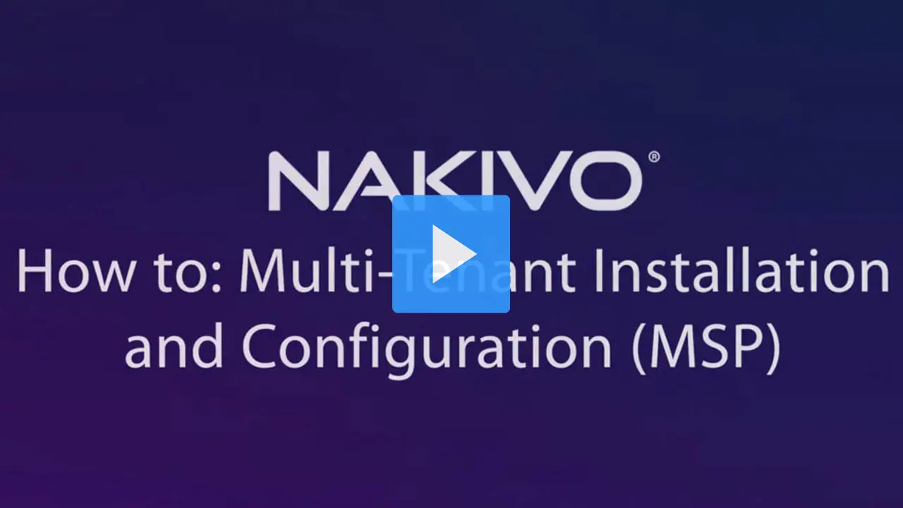 multi tenant installation and configuration video preview