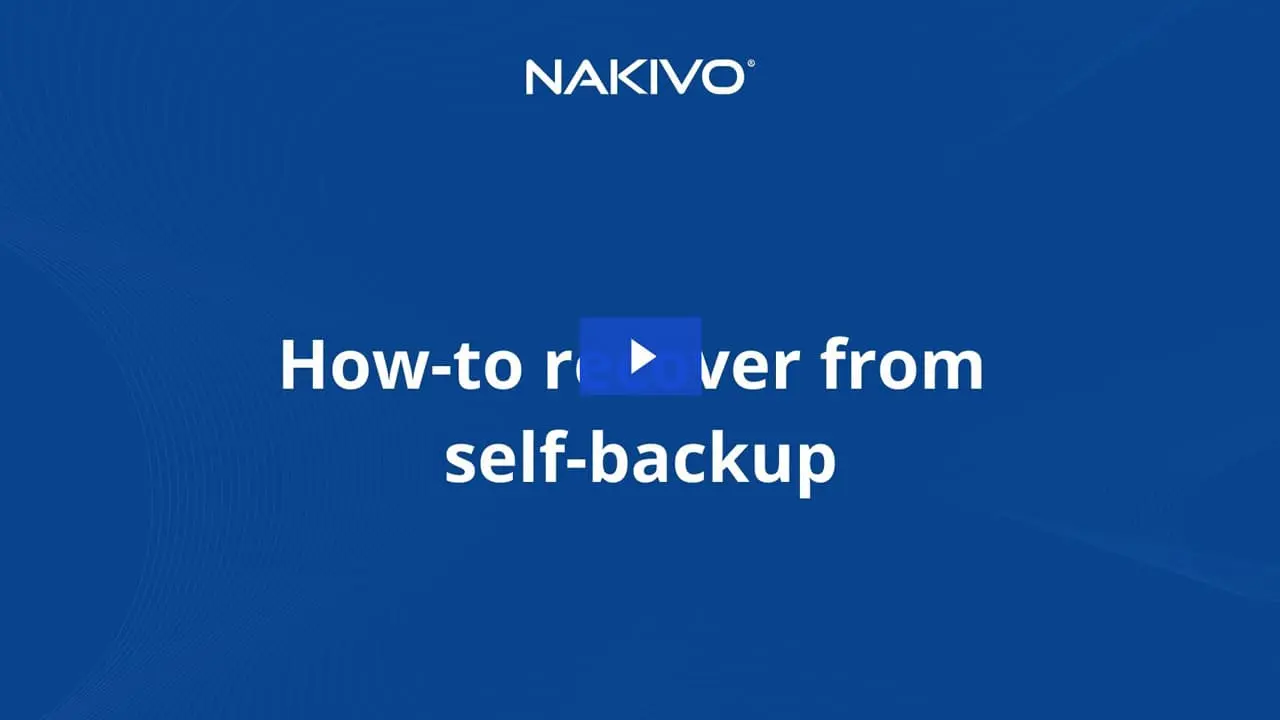 how to rwcover from self backup video preview